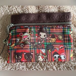 Tokidoki Multicolor Character Plaid Pouch